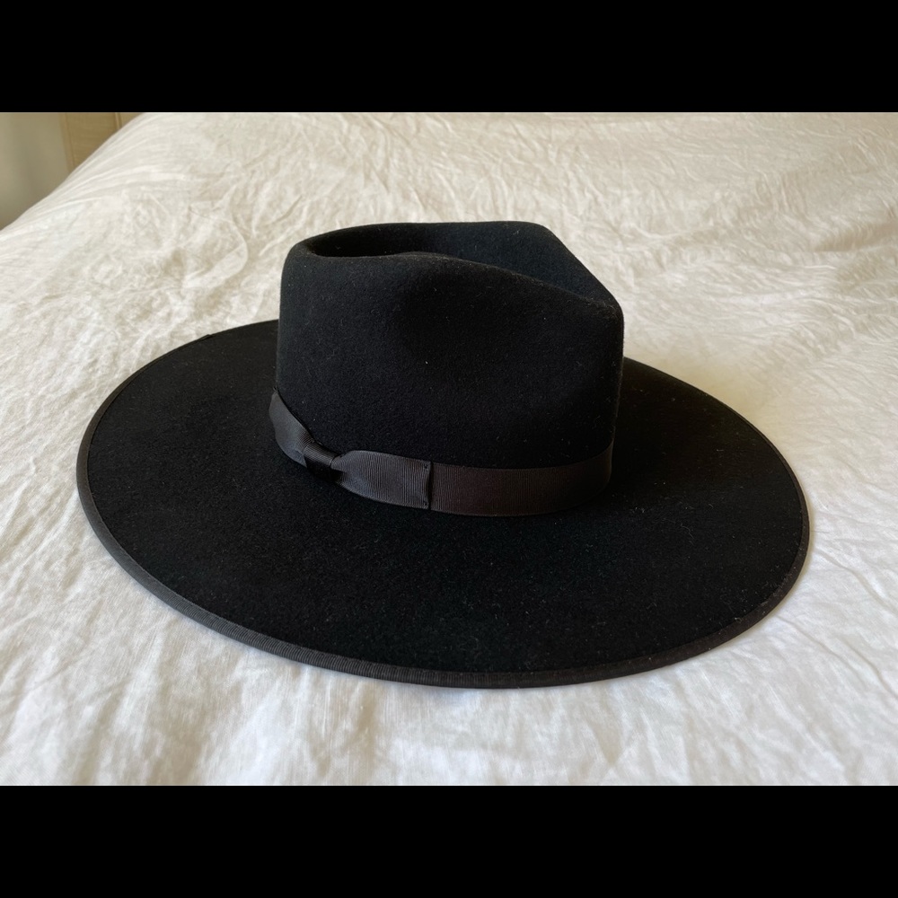 Lack Of Color Wide Brim Black Wool Fedora